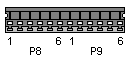 12 pin 2x MOLEX 15-48-0106 connector