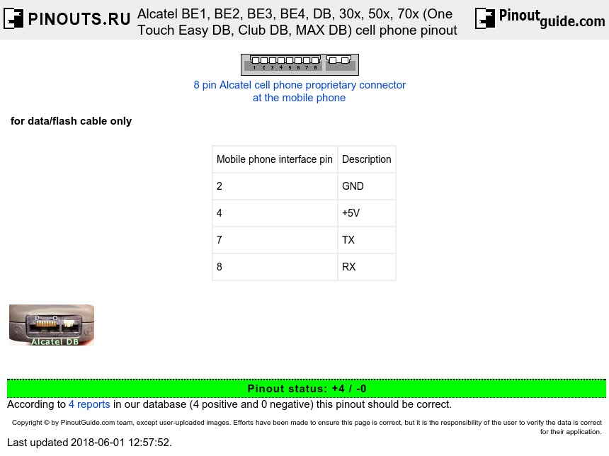 Alcatel BE1, BE2, BE3, BE4, DB, 30x, 50x, 70x (One Touch Easy DB, Club DB, MAX DB) cell phone diagram