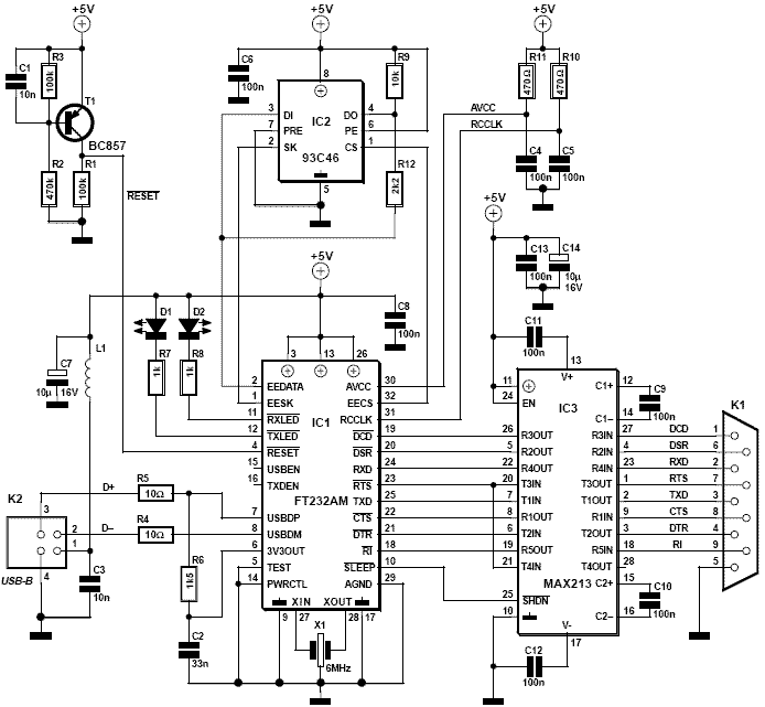 Rs232 Serial To Usb Converter Pinout Diagram   Pinouts Ru