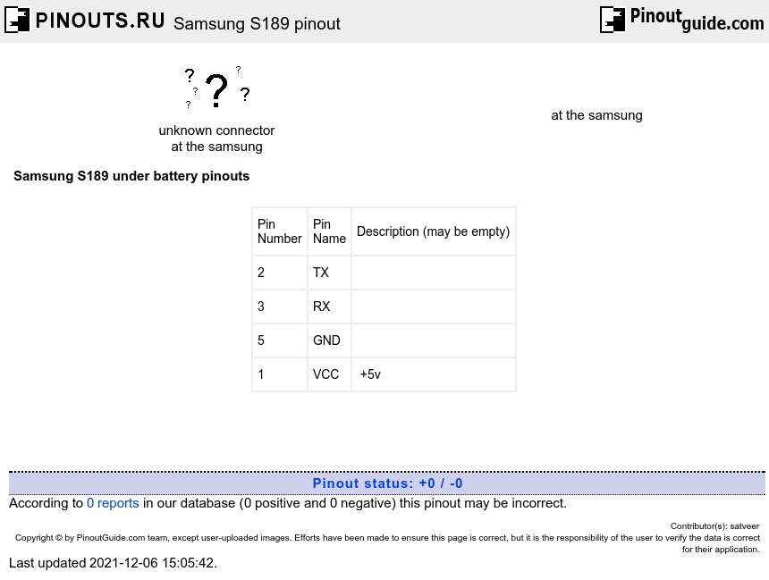 Samsung S189 diagram